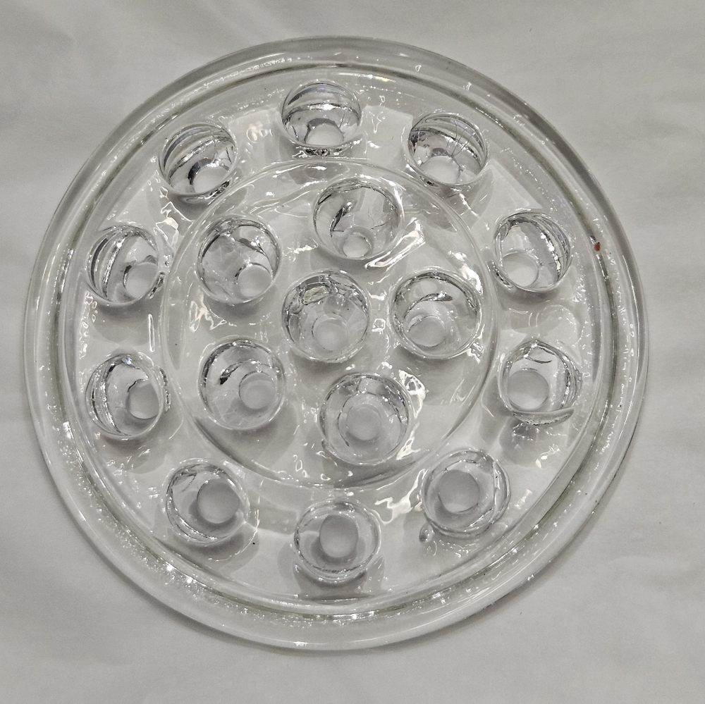 Large vintage, 16-hole flower frog.
